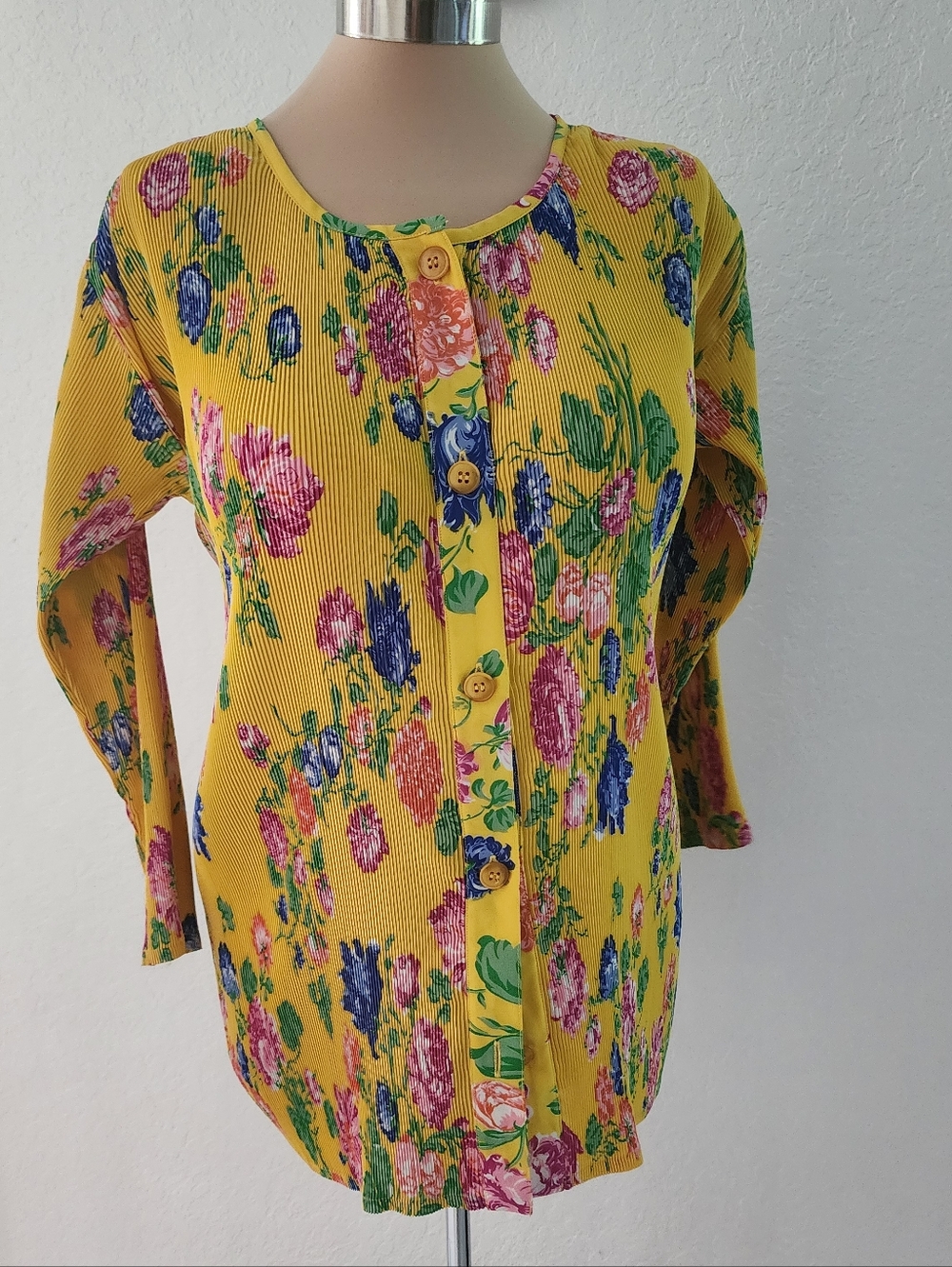KENZO | Yellow Floral Button-Front Women’s Top